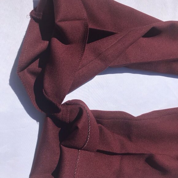 Vtg 70s Levi’s Mod HTF Poly Pants Women’s 2 27” High Waist Wide Leg Brick Red - Picture 15 of 16